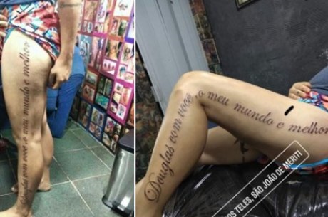 Declaração em forma de tatuagem com erro de português vira piada na internet