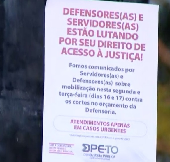 Defensores Públicos paralisam atividades em protesto contra a redução de recursos para 2020