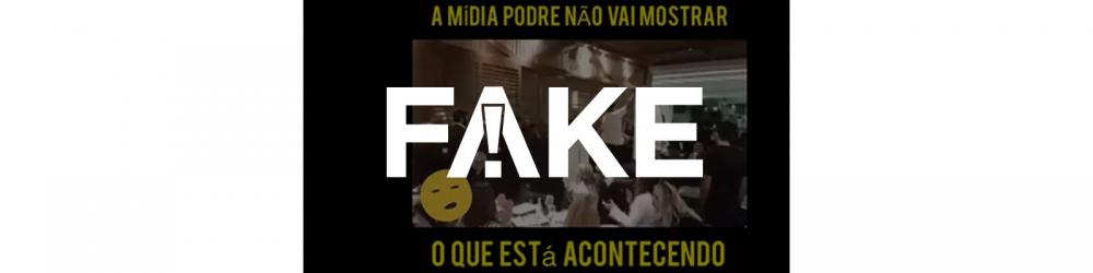 É #FAKE vídeo que mostra ex presidente Lula sendo expulso de restaurante