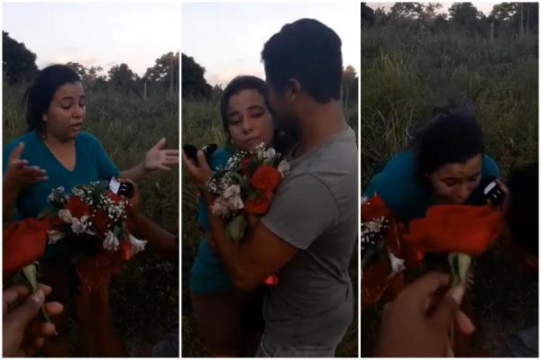 Homem se finge de morto para pedir namorada em casamento e vídeo viraliza; ASSISTA