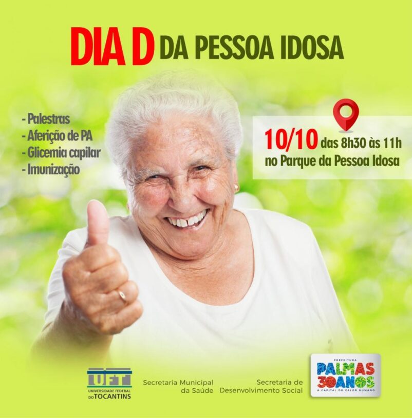 Idosos de Palmas ganham programação especial com foco no envelhecimento saudável