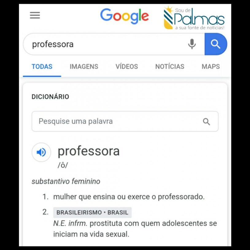 POLÊMICA: Busca no Google define significado de