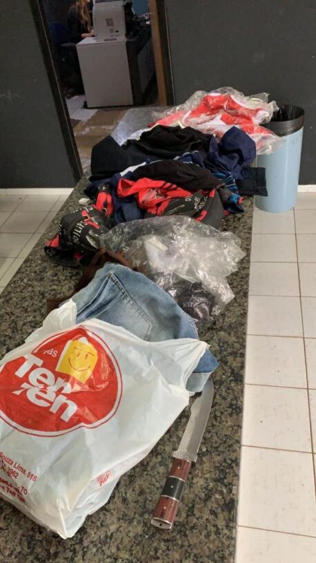Polícia Militar prende homens suspeitos de roubar e recupera pertences de lojas em Araguaína