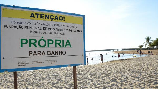 Praias de Palmas estão liberadas para banho aponta laudo de balneabilidade