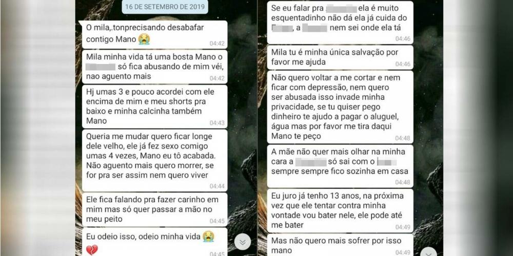 SP/ Menina pede socorro por WhatsApp após ser estuprada pelo pai; caso semelhante aconteceu no Tocantins