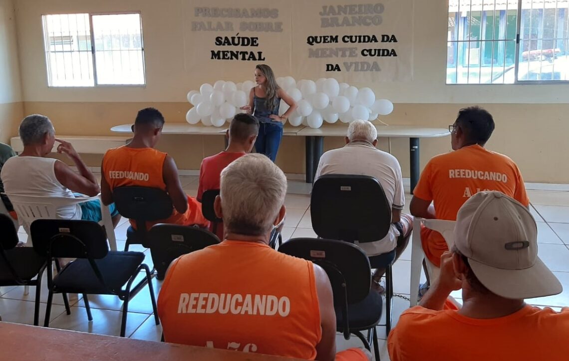 Saúde Prisional| Reeducandos do Centro de Reeducação em Cariri participaram de ação da Campanha Janeiro Branco