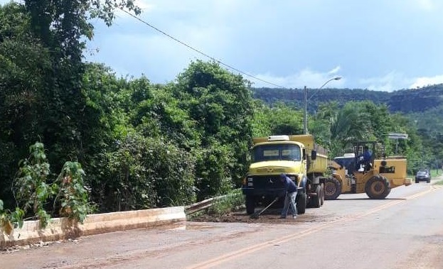 Reparos: Governo corrige danos ocasionados por enchente de córrego em Taquaruçú