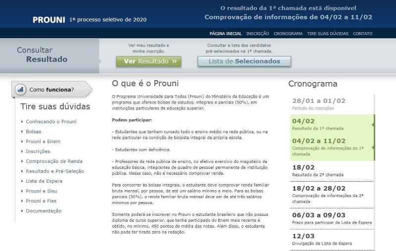 Prouni 2020: Resultado é divulgado; veja como acessar