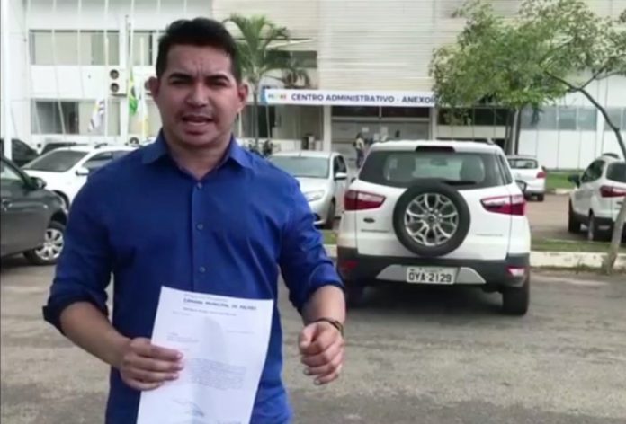 Vereador Gérson Alves protocola pedido para que Prefeitura de Palmas volte a publicar as compras diretas no Sistema Eletrônico