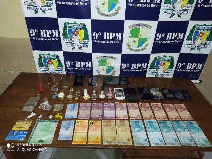 Quadrilha de suspeitos de tráfico é presa com drogas, munição e joias na região do Bico do Papagaio