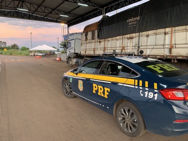 PRF apreende dois caminhões de madeira ilegal em Araguaína