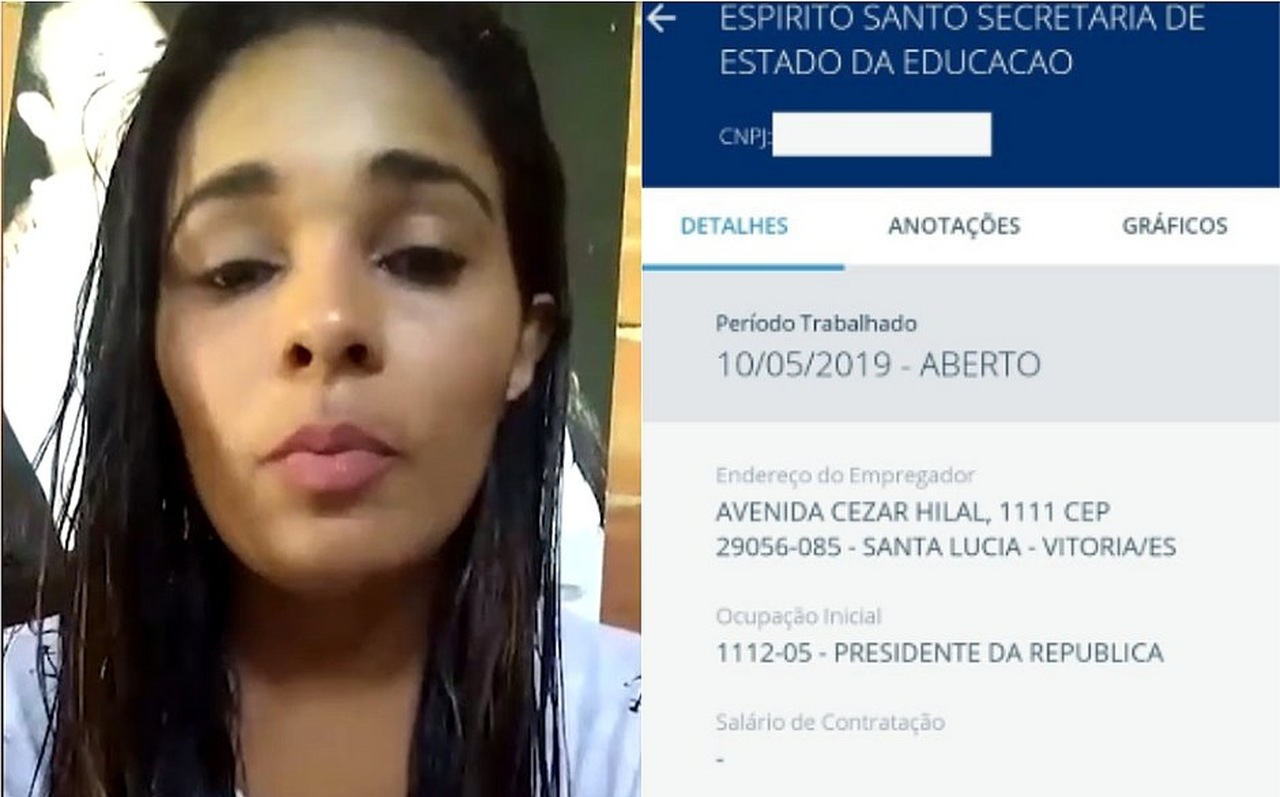 ES | Mulher desempregada descobre ser 'presidente da República' após ter auxílio emergencial negado