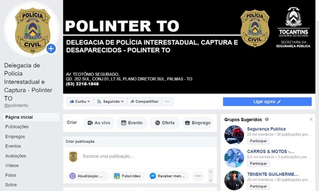 Polícia Civil cria página no Facebook para auxiliar na busca por pessoas desaparecidas no Tocantins
