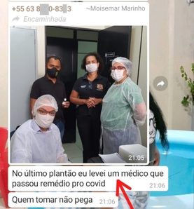 Vereador Moisemar Marinho leva médico à delegacia de Palmas para receitar remédio contra o coronavírus