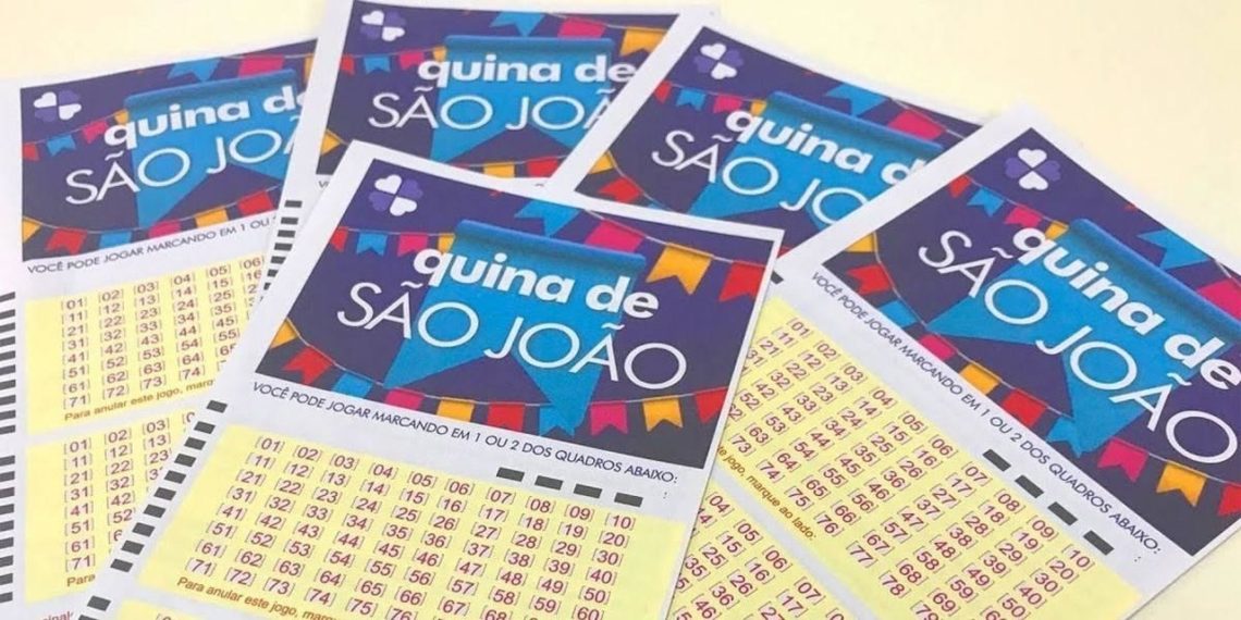 5 apostas vão dividir prêmio de R$ 152 milhões da quina de São João; veja os números sorteados
