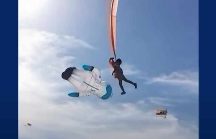 Vídeo: Criança é levantada no ar por pipa durante festival em Taiwan; veja imagens