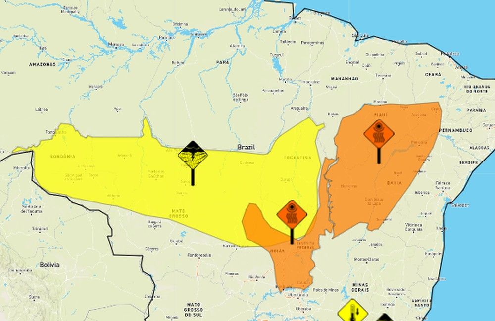 ELA CHEGOU! Inmet alerta regiões do Tocantins sobre fortes chuvas nesta sexta-feira (23)