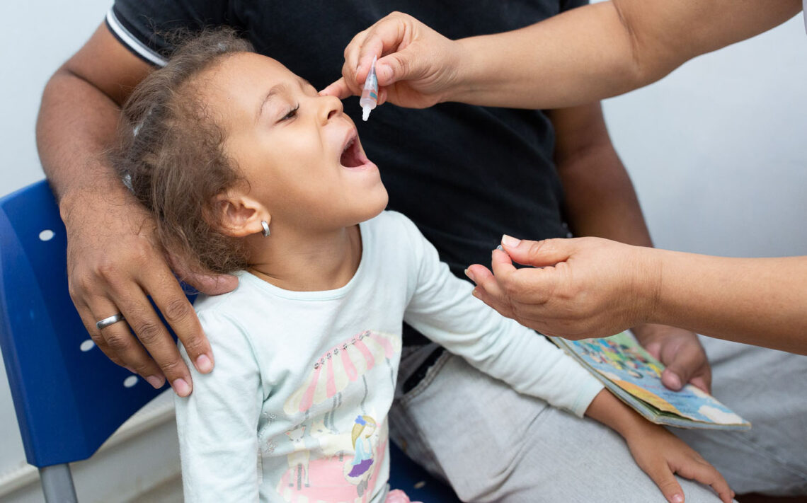 Campanha de vacinação contra poliomielite é prorrogada em Palmas até 30 de novembro