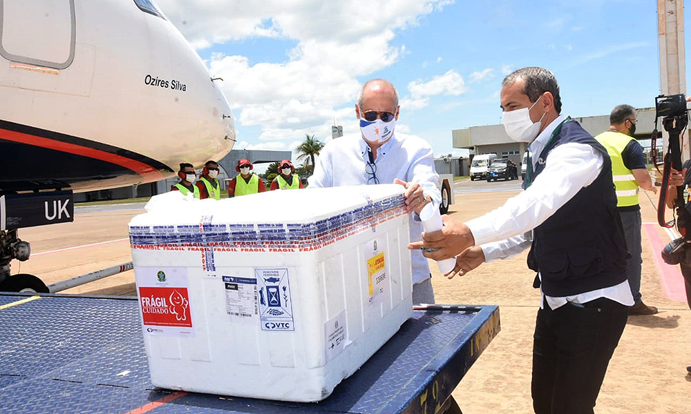 Covid-19: Governo do Tocantins recebe novo lote com 11.500 doses de vacinas
