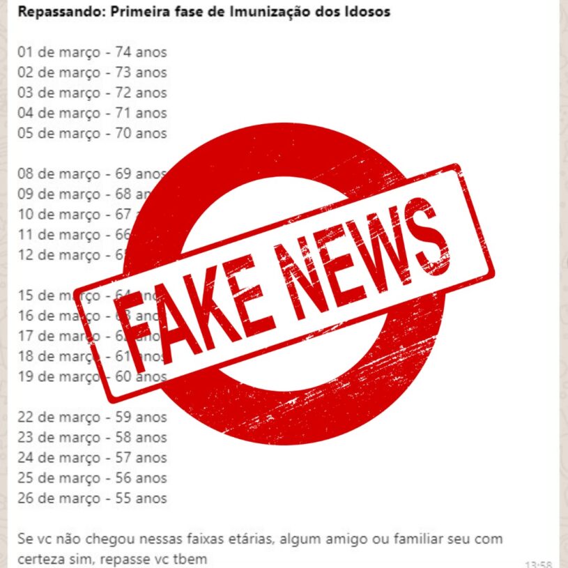 Prefeitura de Palmas desmente fake news sobre lista de vacinação em Palmas; saiba mais