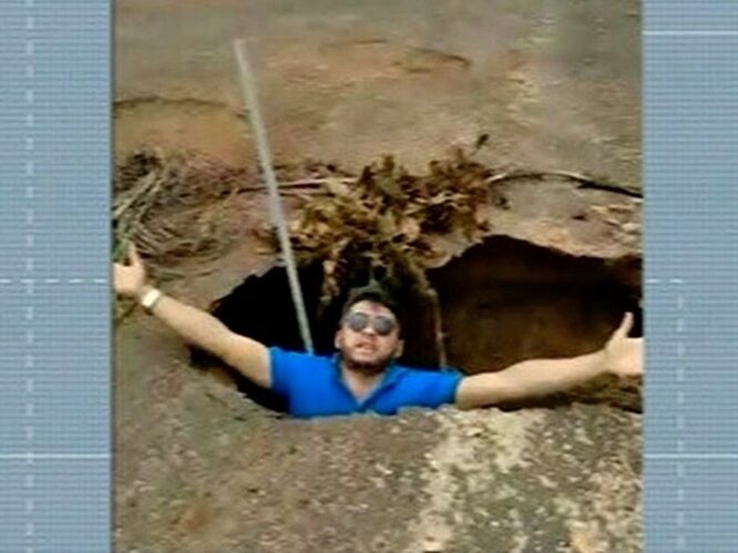 ''Dá pra esconder uma pessoa'', diz moradores de Araguaína sobre buracos gigantes pelas ruas da cidade