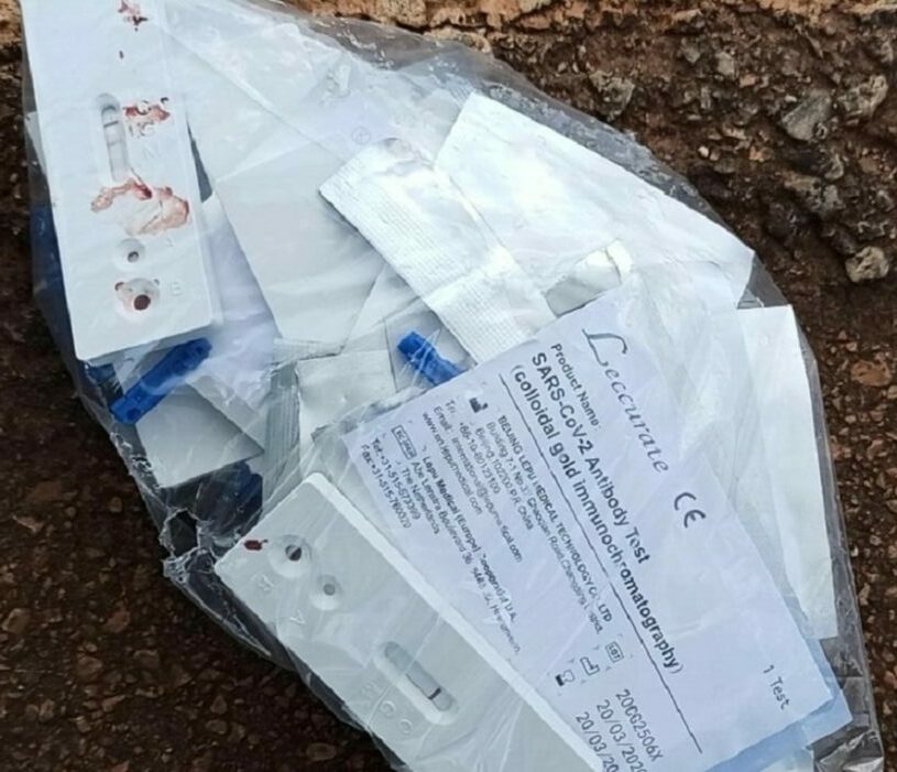Ciclista encontra sacola de testes de Covid-19 usados jogados à beira de rodovia em Palmas