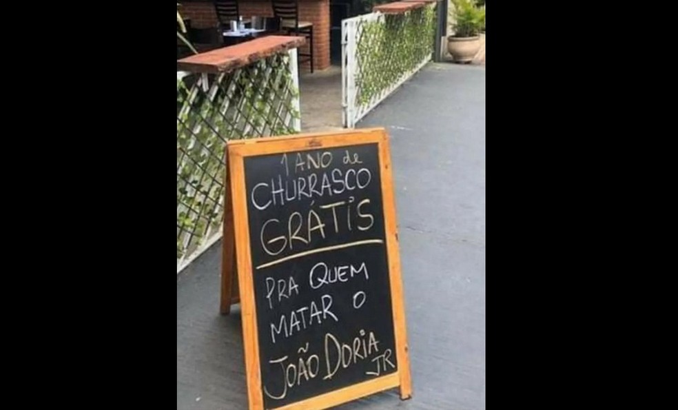 Comerciante é detido por anunciar churrasco grátis pra quem matar o governador de SP, João Doria