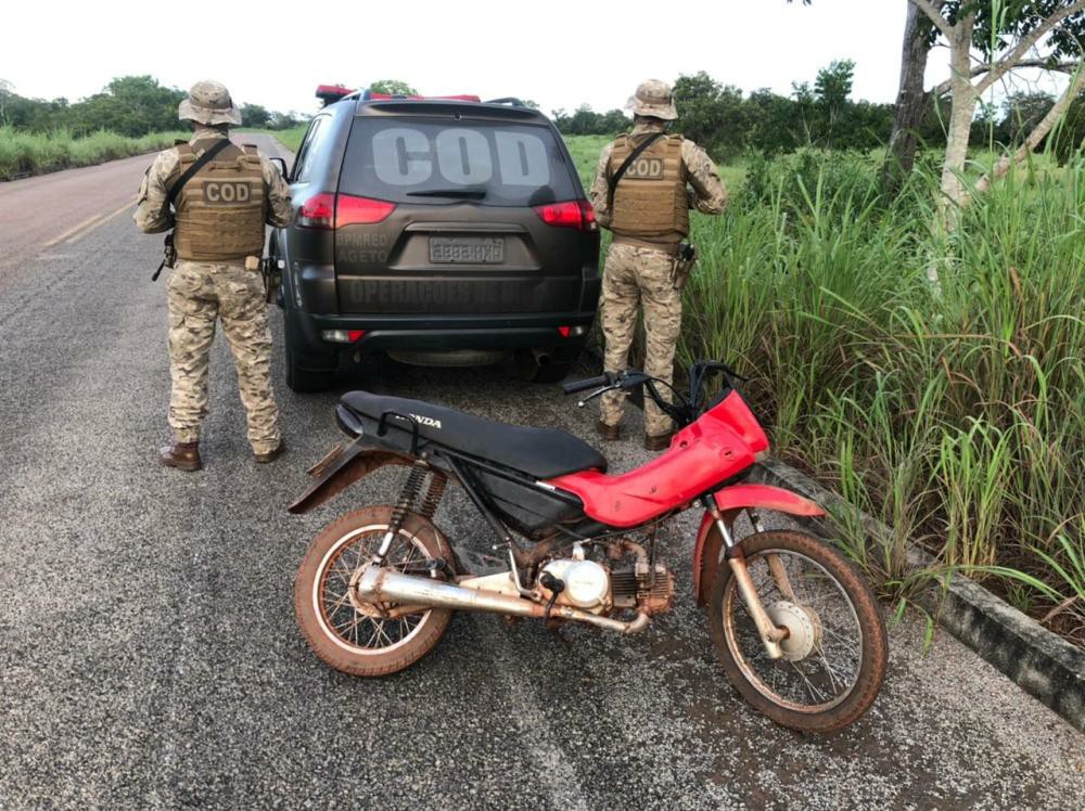 Motocicleta roubada é recuperada pela Polícia Militar na região sul do Tocantins