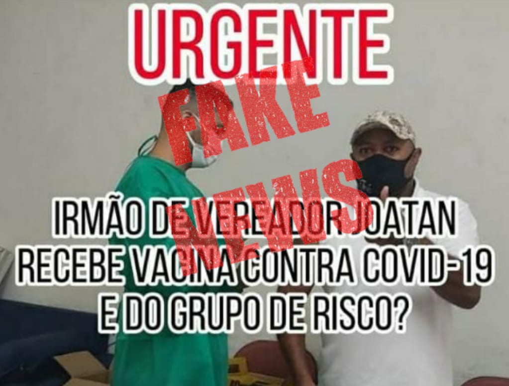 Servidor da saúde de Palmas é vítima de fake news após publicar foto recebendo a primeira dose da vacina contra Covid-19