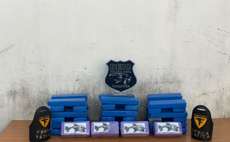 Quarteto é preso em flagrante transportando 34 kg de drogas no sul do Tocantins