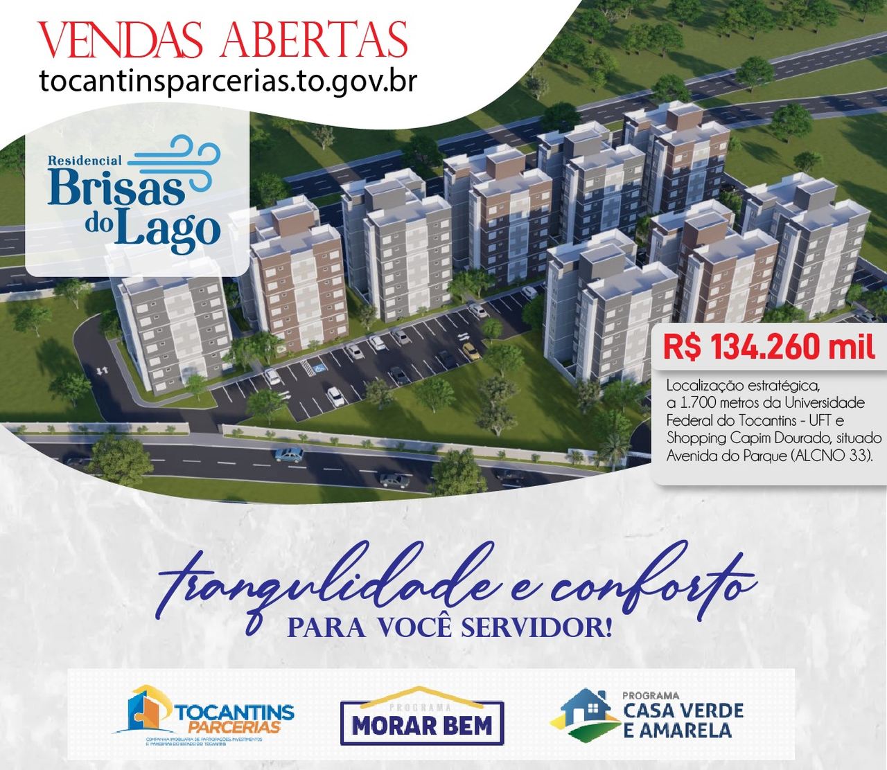 Programa Morar Bem: governo estadual inicia vendas de apartamentos com preços acessíveis em Palmas