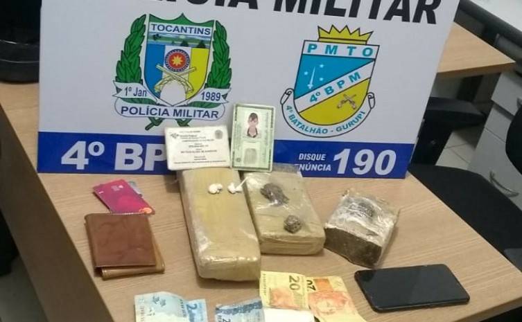 Após denúncia anônima, jovem é preso no interior do Tocantins suspeito de tráfico de drogas