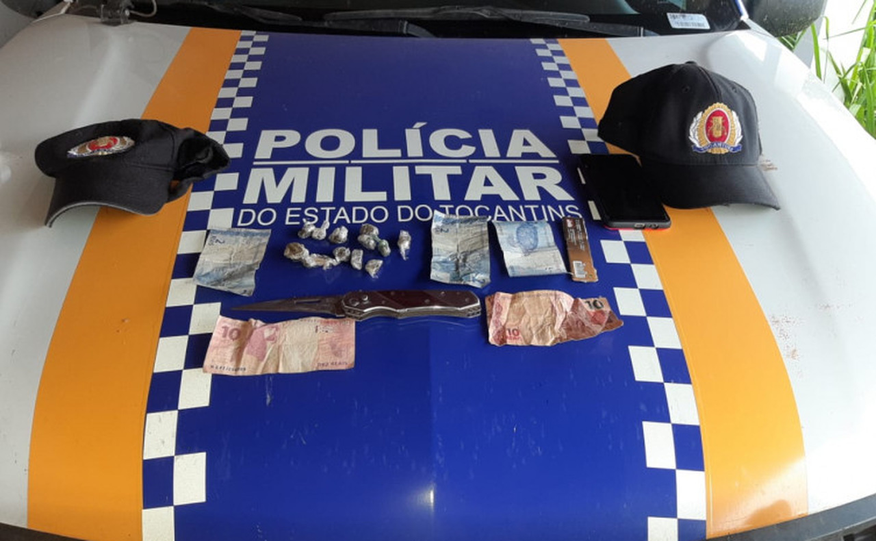 Jovem que estaria vendendo drogas em uma festa no interior do TO é preso pela PM