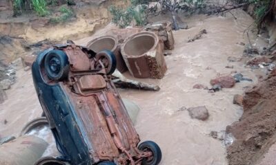 Cratera engole carro em estrada que dá acesso à praia do Caju, em Palmas