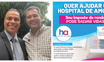 Vereador Filipe Martins convida cidadãos para contribuírem com Hospital de Amor por meio do Imposto de Renda