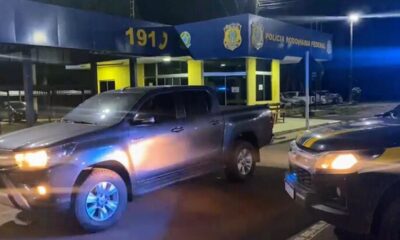 PRF recupera, na cidade de Guaraí, caminhonete com registro de roubo em São Paulo