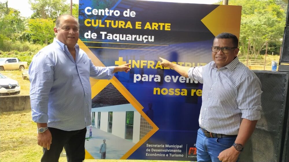 Evento em Taquaruçu: Vereador Sargento Júnior Brasão pede e Eduardo Gomes anuncia destinação de emenda para a 'baixada' do Aureny III