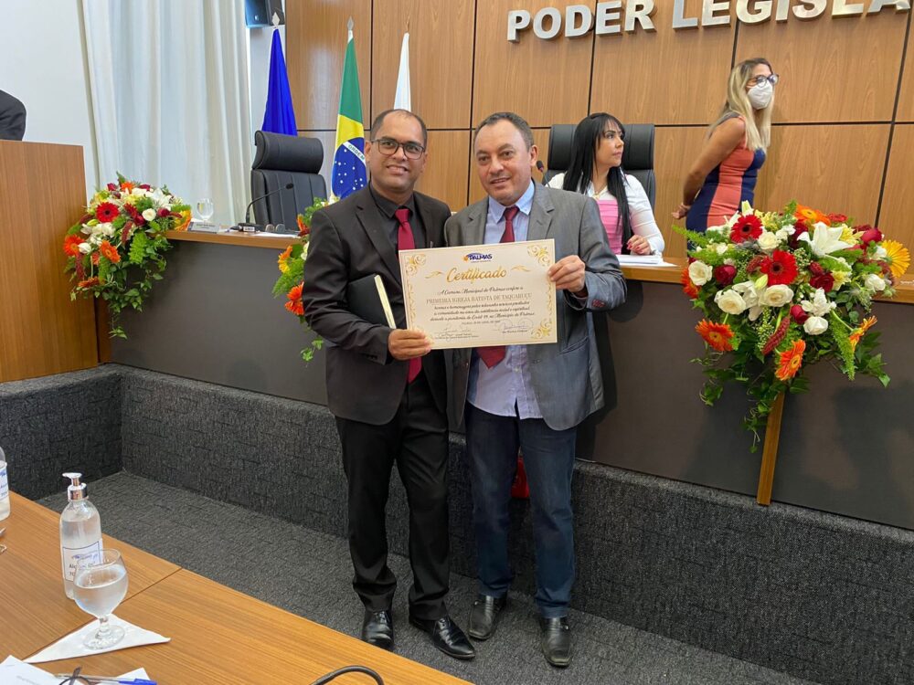 Na Sessão Solene em homenagens às igrejas, o vereador Marilon Barbosa destaca papel histórico da primeira Igreja Batista de Taquaruçu