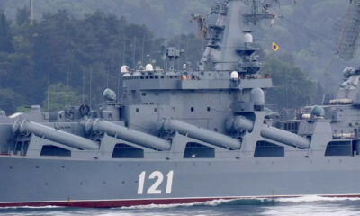GUERRA NA UCRÂNIA: Navio mais importante da frota russa no Mar Negro afunda