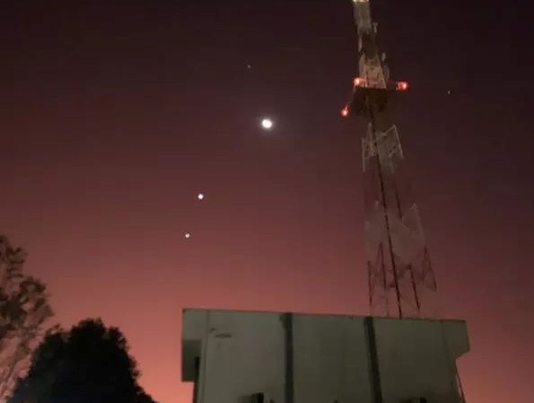FENÔMENO ESPECIAL: Foto do céu de Palmas registra o raro alinhamento de quatro planetas