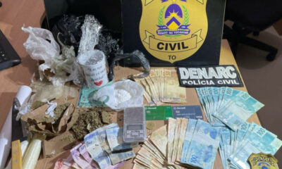 Casal suspeito de praticar tráfico de drogas em Araguaína é preso pela PC
