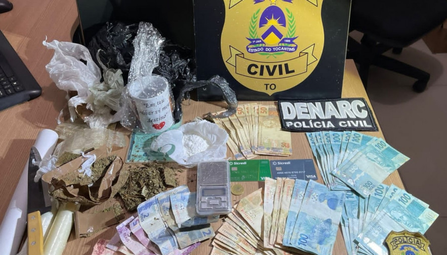 Casal suspeito de praticar tráfico de drogas em Araguaína é preso pela PC