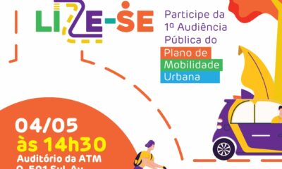 Prefeitura de Palmas realiza 1ª Audiência Pública do Plano de Mobilidade Urbana nesta quarta-feira, 4