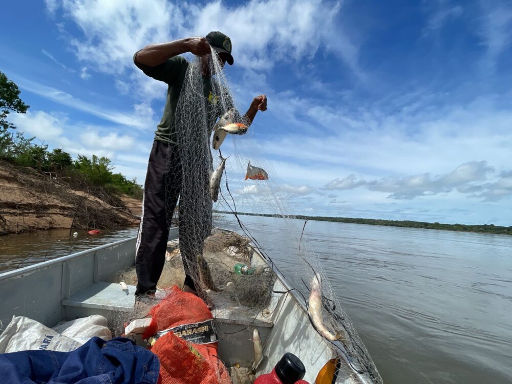 Fiscais do Naturatins apreendem redes e armas de fogo durante operação no Bico do Papagaio