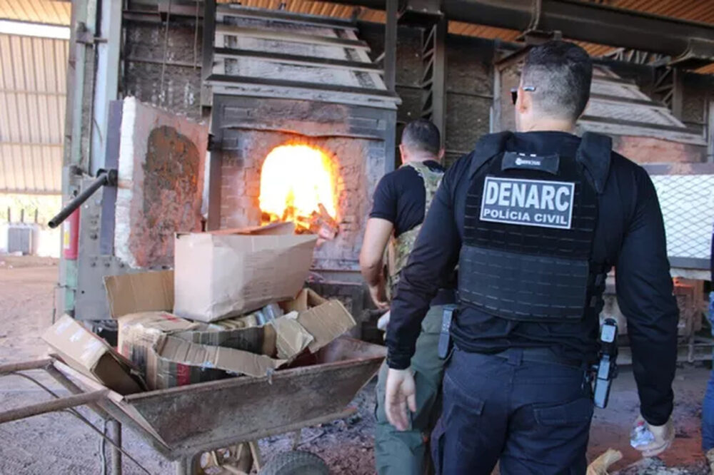 Mais de 400kg de drogas apreendidas durante ações policiais passam por incineração em Palmas e no interior do TO