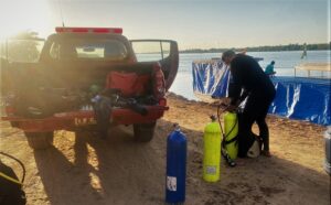 Mergulhadores resgatam corpo de vítima de afogamento em São Sebastião do Tocantins