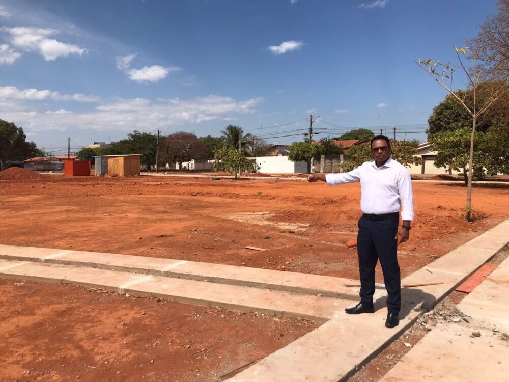 Requerimento de autoria do vereador Daniel Nascimento é atendido e praça da quadra 504 norte, em Palmas, já está sendo construída