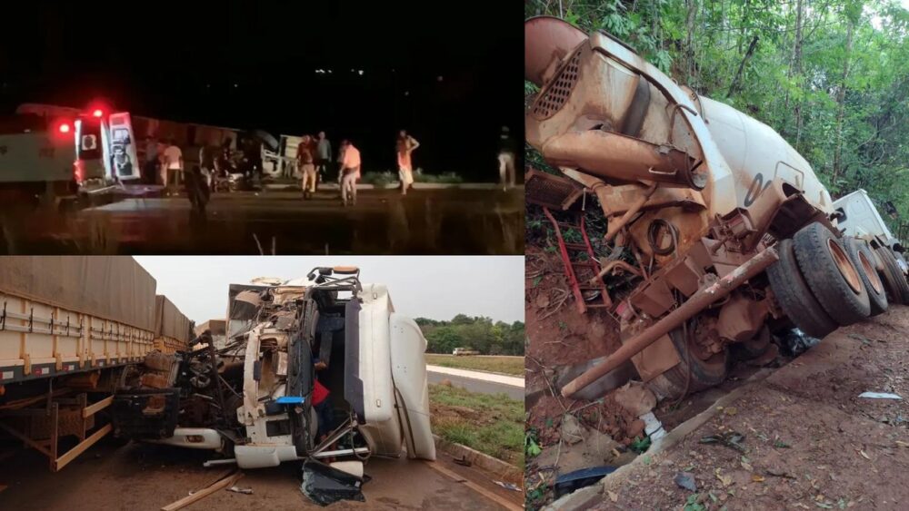 Acidentes envolvendo caminhões e ônibus marcam o final de semana no Tocantins