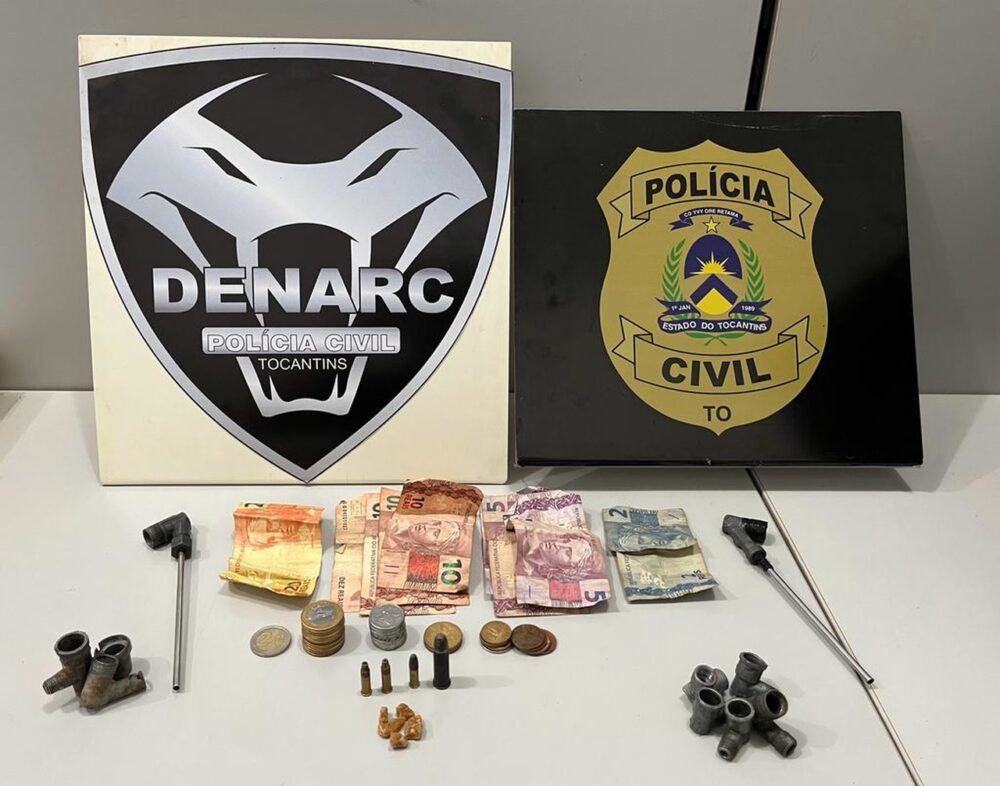 Ações da polícia resultam nas prisões de um homem e uma mulher por tráfico de drogas em Palmas