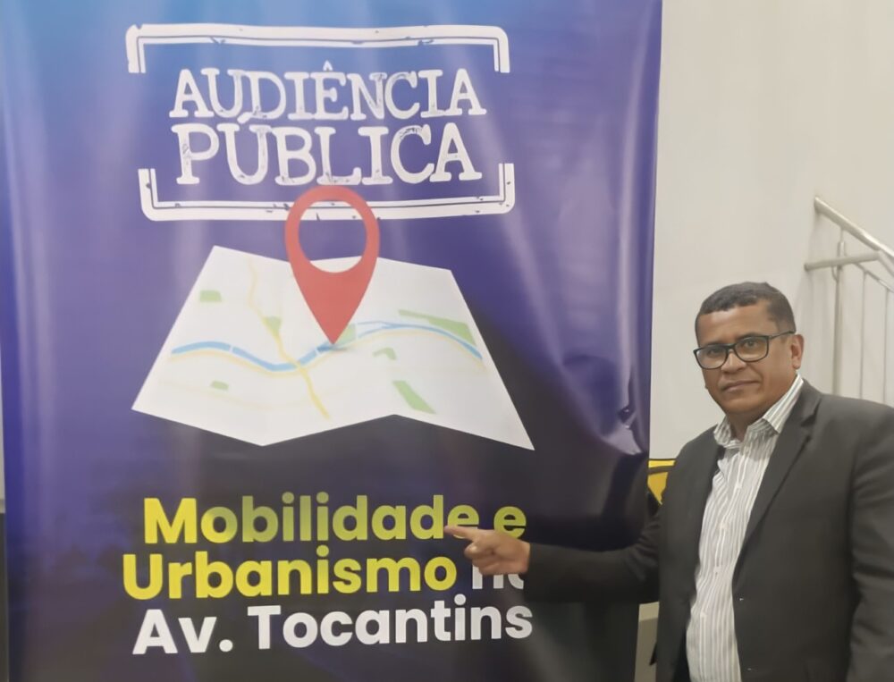 Vereador Sargento Júnior Brasão participa de audiência pública que discute obras do shopping a céu aberto na Av. Tocantins, em Taquaralto